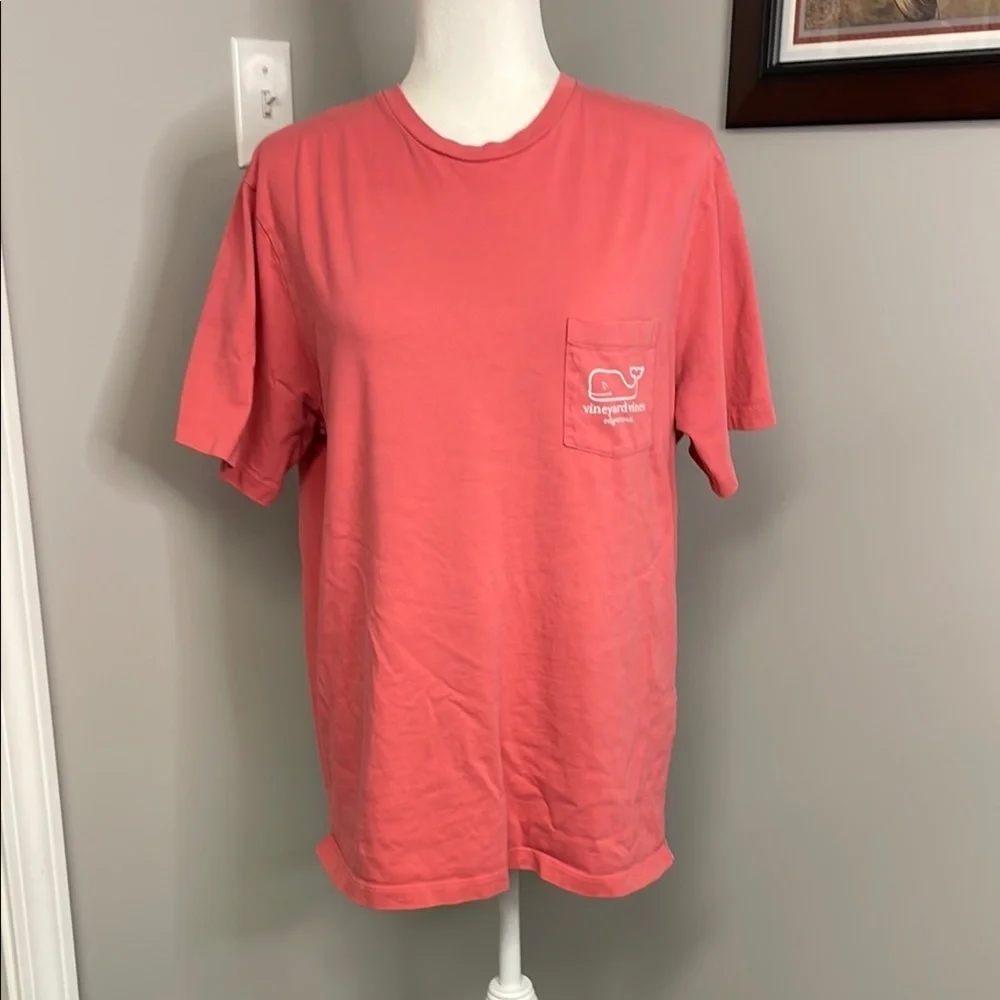 Vineyard Vines Edgartown Pink Short Sleeve Tee Nautical‎ Boats Ocean Sean Medium